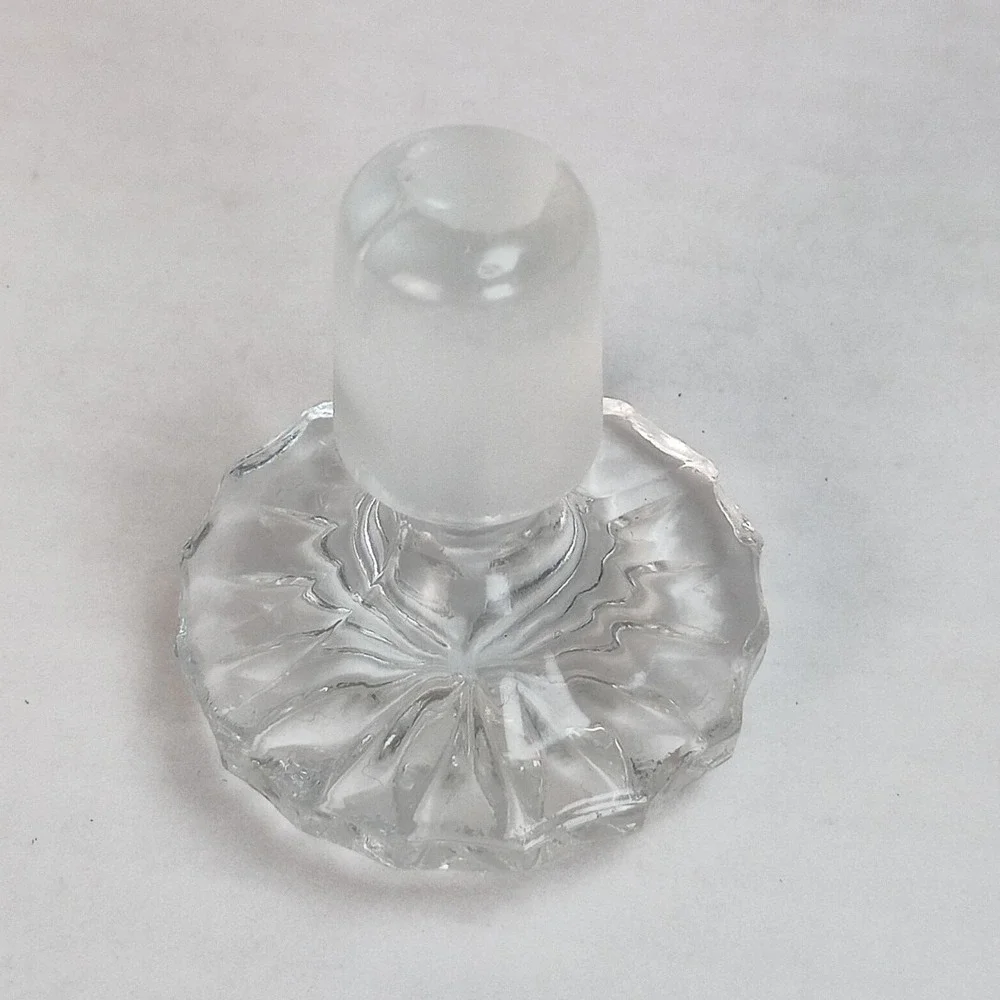 VTG Paden City Etched Spring Orchard and Birds Tilt Cordial Decanter w/Stopper